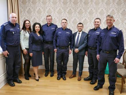 Zmiany w Komisariacie Policji w Strumieniu - uroczystość w ratuszu